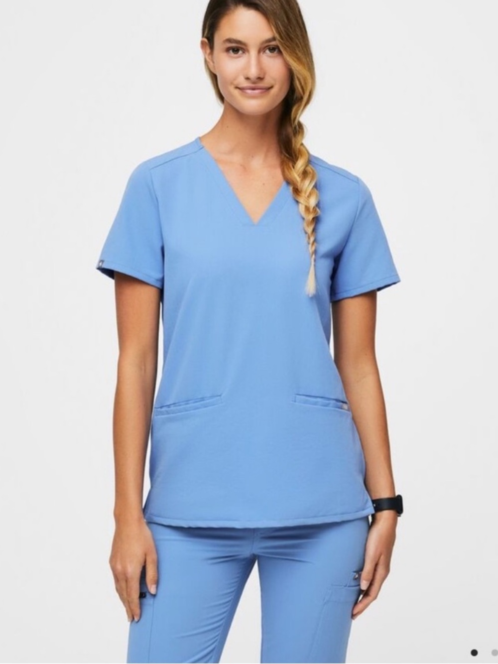 FIGS Casma Scrub Top - Ceil Blue